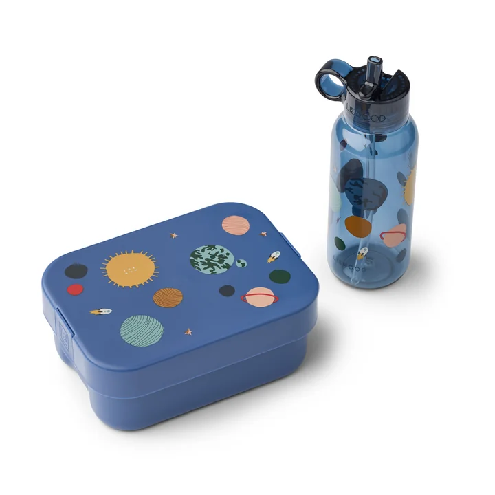 LIEWOOD - Chelsey lunch box set, 500 ml, Universe / classic navy