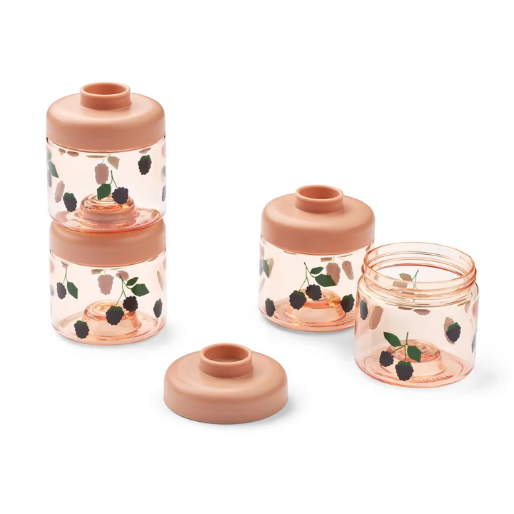 LIEWOOD - Dominique Snack Box, berry / pale tuscany (set of 4)