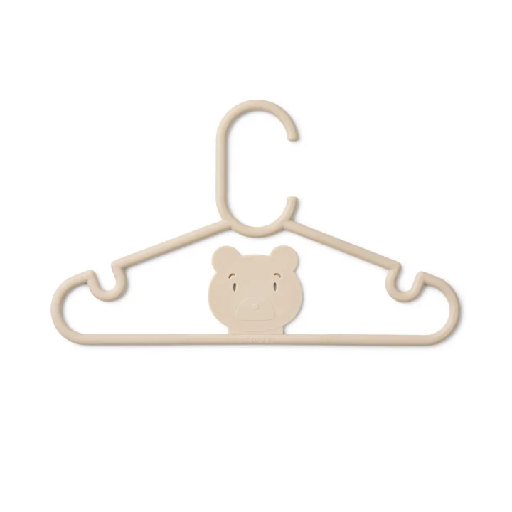 LIEWOOD - Falton Coat hanger, bear, sandy (set of 8)