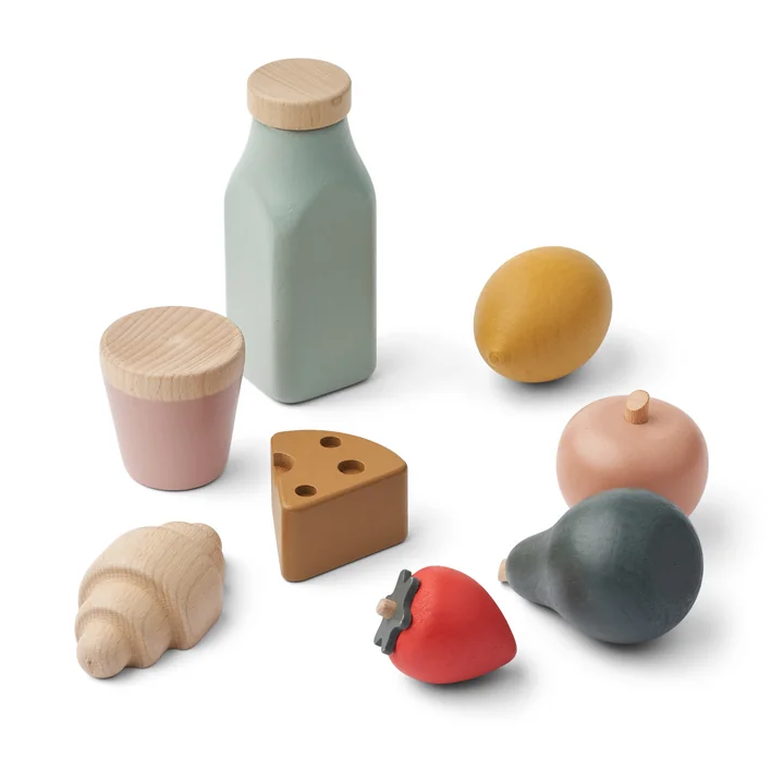 LIEWOOD - Florin toy set Grocery incl. basket, sandy multi mix