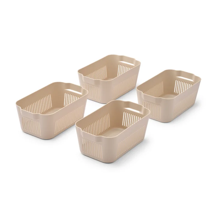 LIEWOOD - Makeeva storage box, mini, sandy (set of 4)