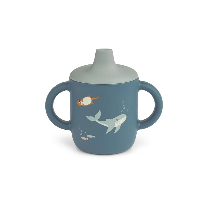 LIEWOOD - Neil Silicone sippy cup, Arctic Sea / ocean view