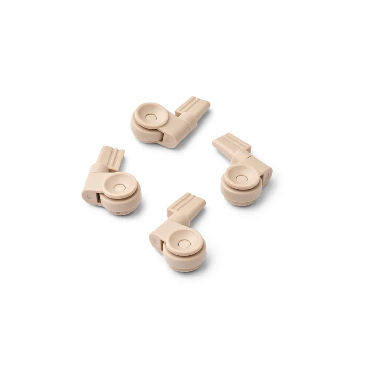 LIEWOOD - Weston castors for storage box, M, sandy (set of 4)