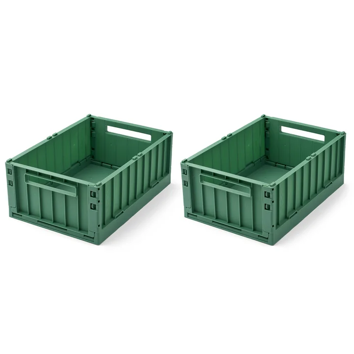 LIEWOOD - Weston Storage box, M, dusty ivy (set of 2)