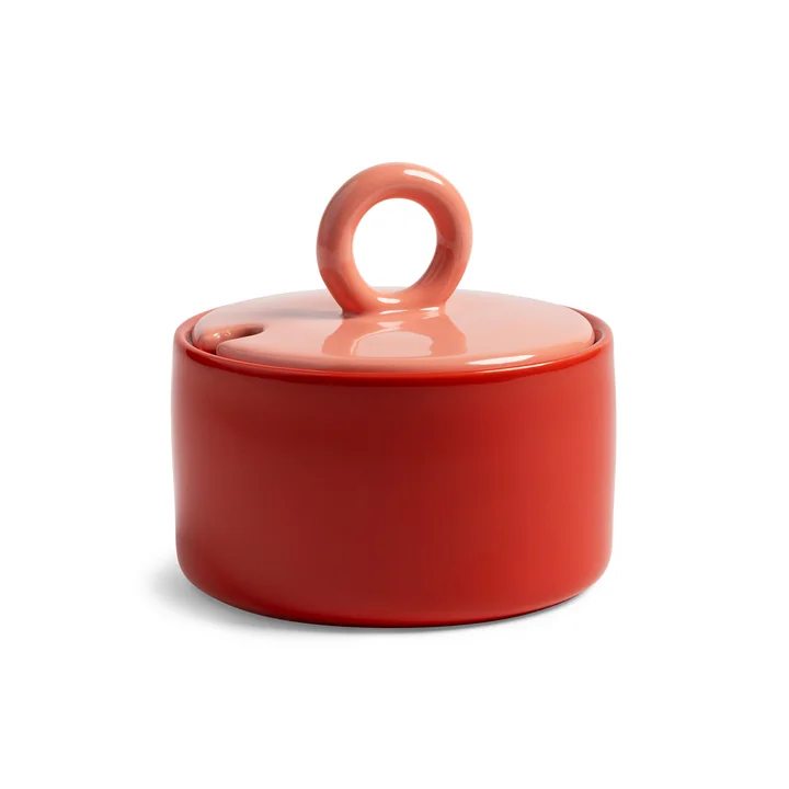 and klevering - Chiquito Sugar bowl, 10 x Ø 10 cm, red