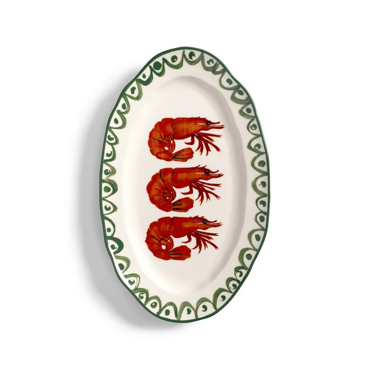 and klevering - Sirène serving platter, 34.5 cm, Shrimp, multicolored