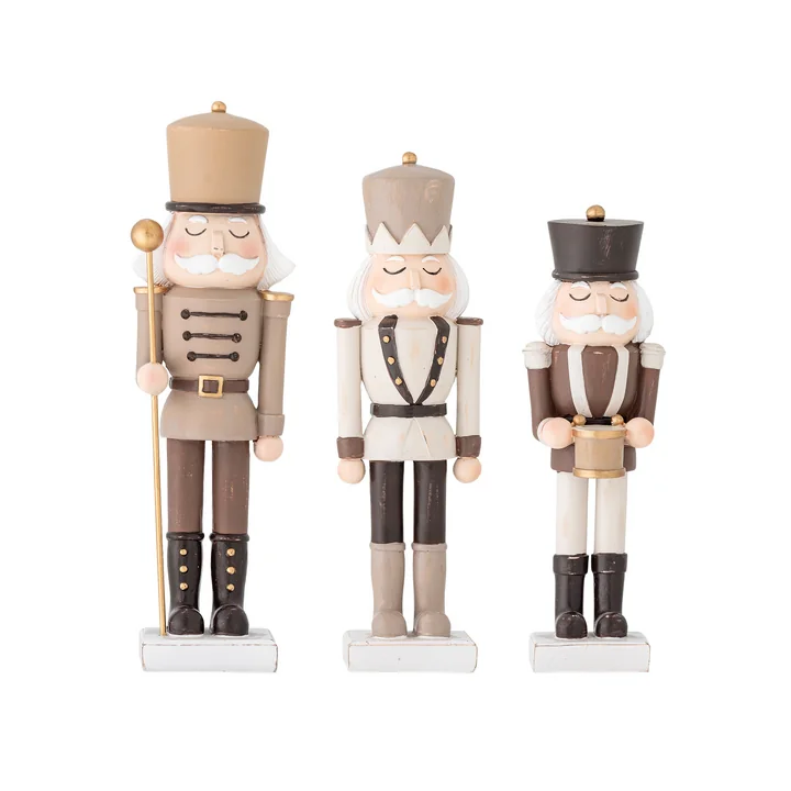 Bloomingville - Darryl Nutcracker Christmas decoration, brown (set of 3)