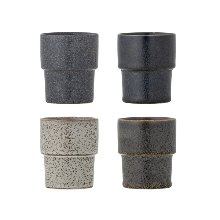 Bloomingville - Ewan Cup 150 ml, brown (set of 4)