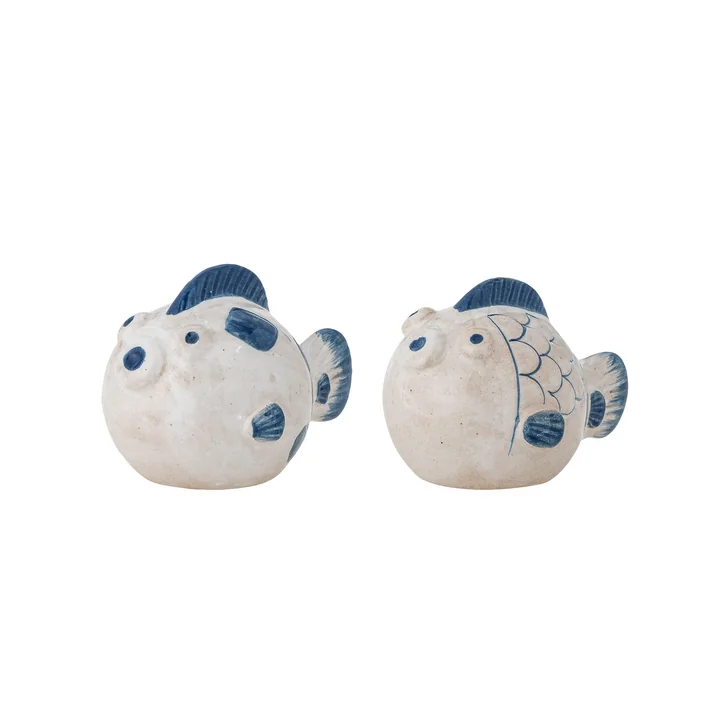 Bloomingville - Fugu Salt and pepper shaker set, blue (set of 2)
