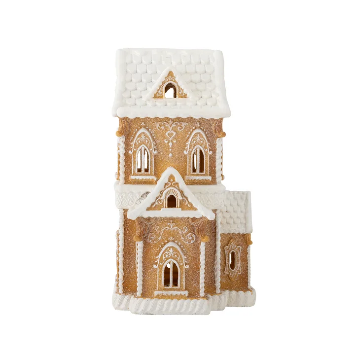 Bloomingville - Kevin decorative house with light, brown