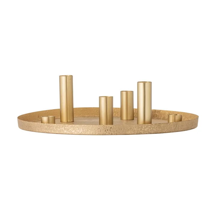 Bloomingville - Maxime Candle holder, Ø 30 x H 8 cm, gold