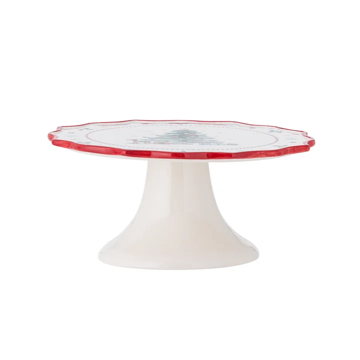 Bloomingville - Naive Cake plate, Ø 21 x H 9 cm, red