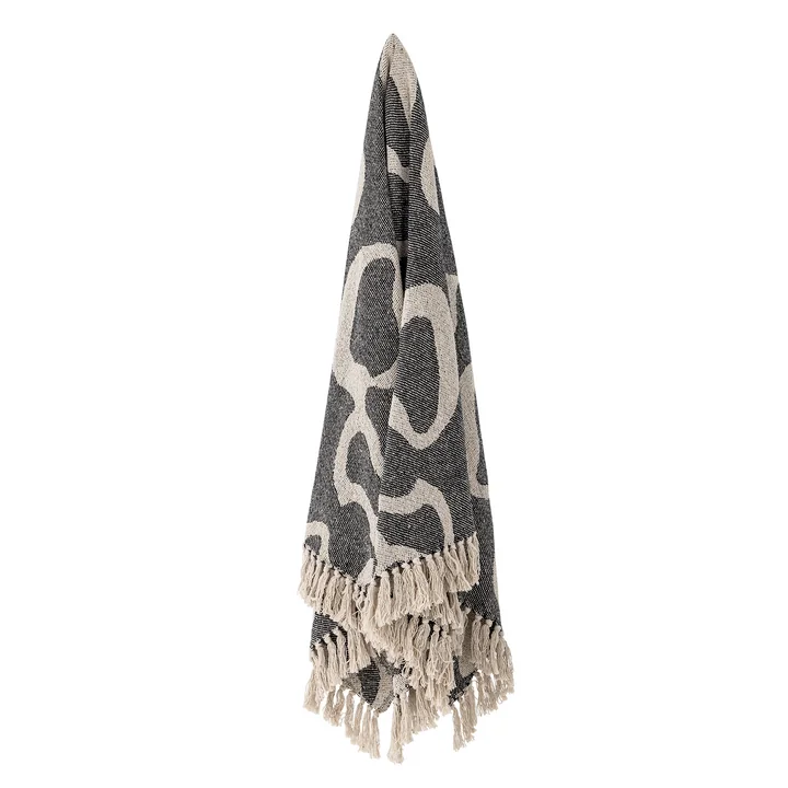 Bloomingville - Salobre Blanket, 130 x 160 cm, black
