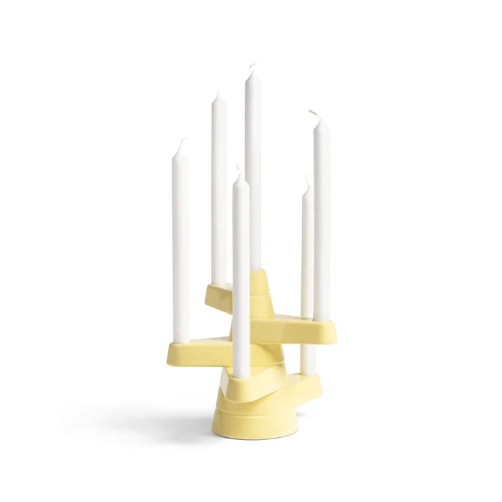 & klevering - Brute candle holder, Ø 24 x 22 cm, butter