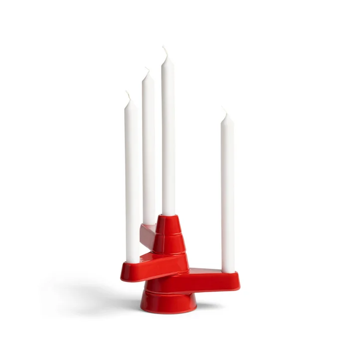 & klevering - Brute candle holder, Ø 23 x 17 cm, red