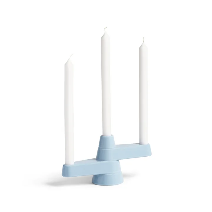 & klevering - Brute candle holder, Ø 8 x 12 cm, blue