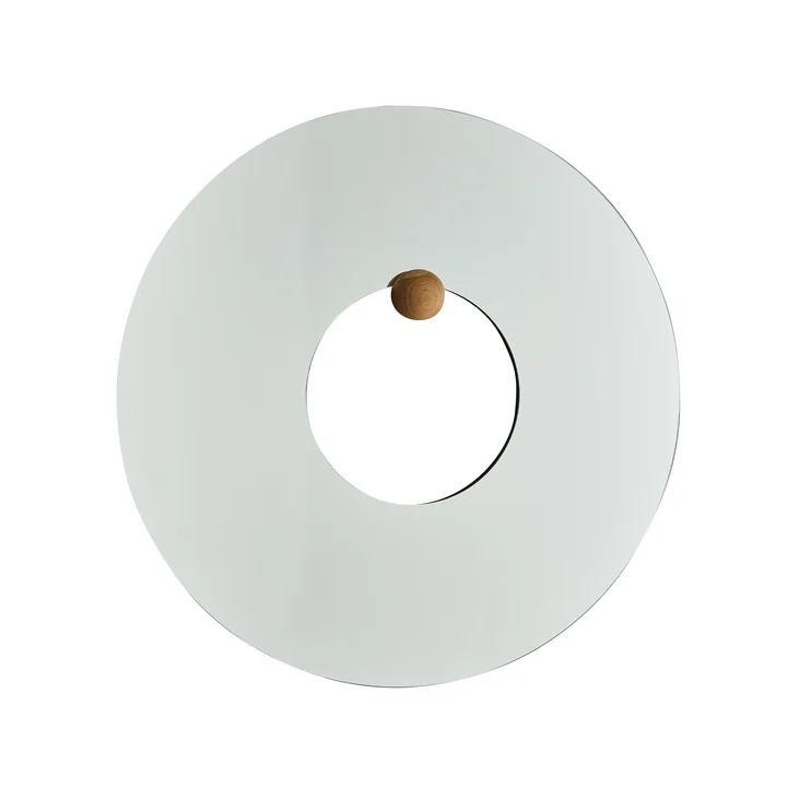 AYTM - Castellum mirror Ø 80 cm, clear / oiled oak