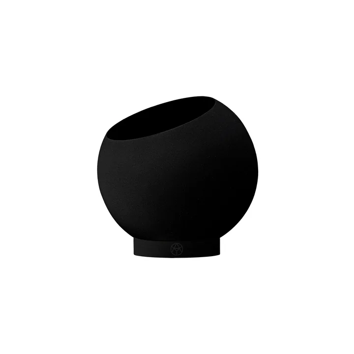 AYTM - Globe flower pot, Ø 17 x H 15.4 cm, black / black