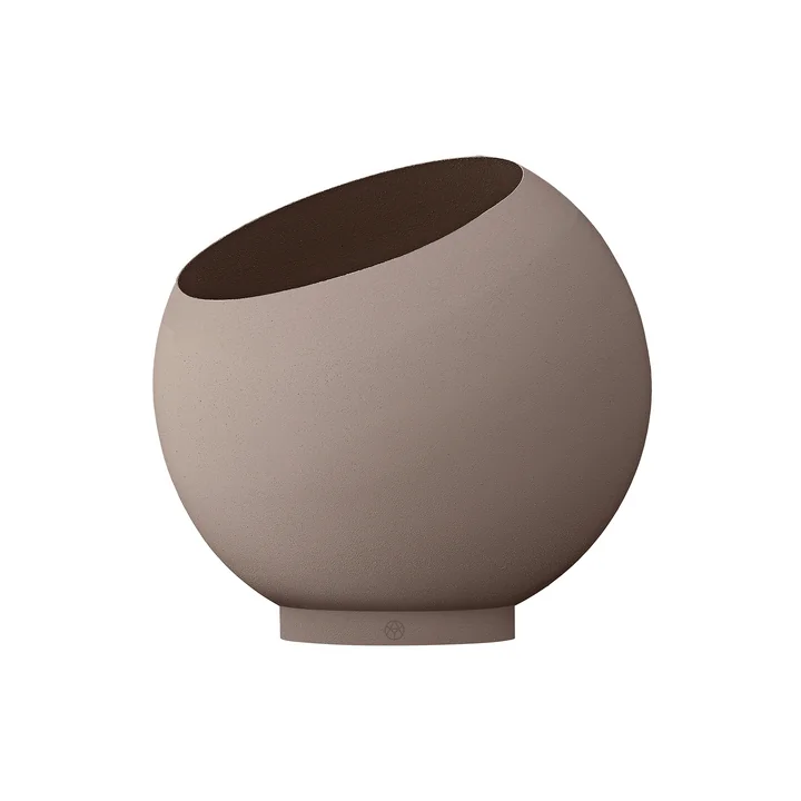 AYTM - Globe Flower pot, Ø 37 x H 32.2 cm, taupe / taupe