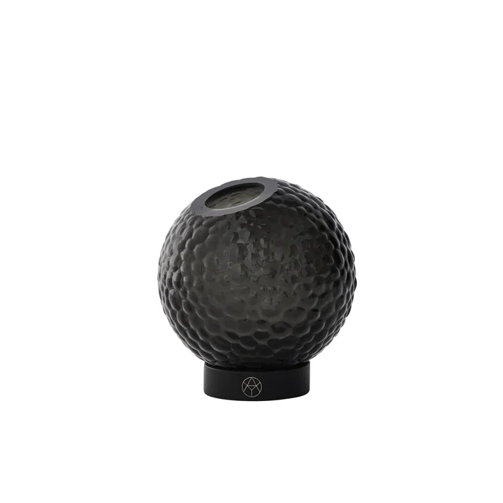 AYTM - Globe Bubbles vase Ø 10 cm, black / black