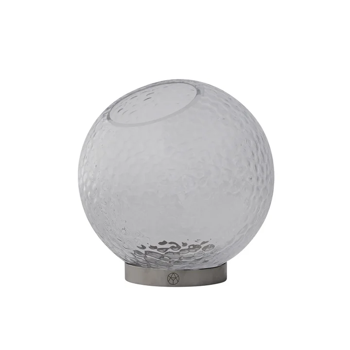 AYTM - Globe Bubbles vase Ø 17 cm, clear / silver