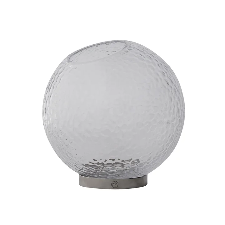AYTM - Globe Bubbles vase Ø 21 cm, clear / silver