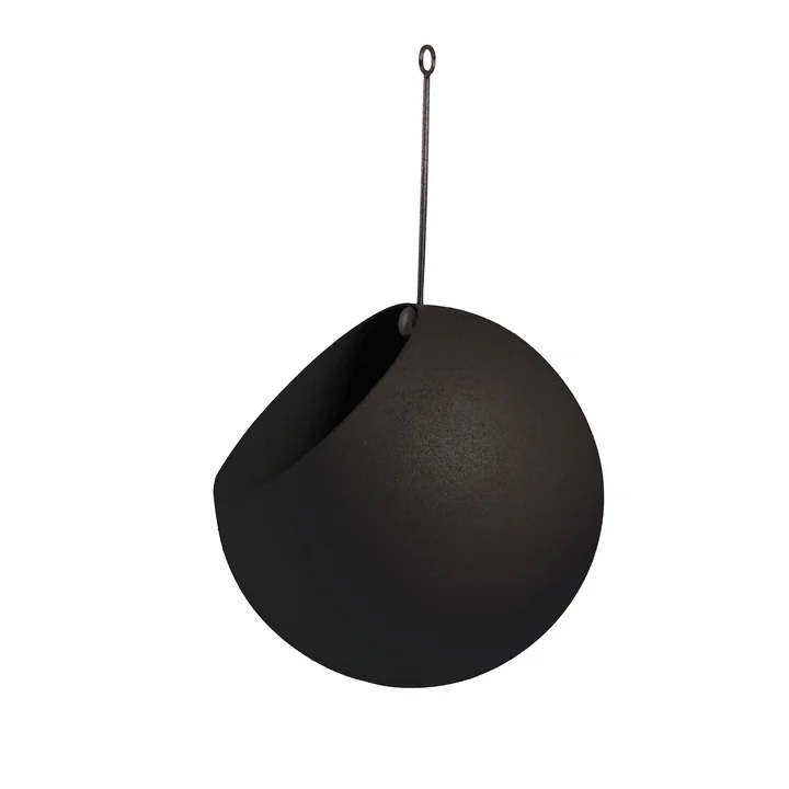 AYTM - Globe Hanging flower pot Ø 17 cm, black / black