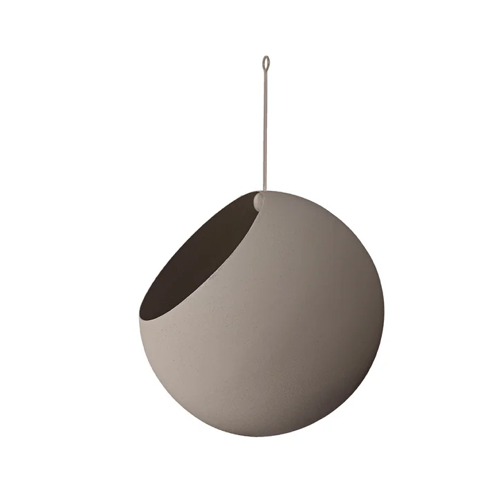AYTM - Globe Hanging flower pot Ø 17 cm, taupe / taupe