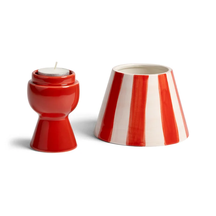 & klevering - Cantine tea light holder, Ø 12 x 16 cm, red