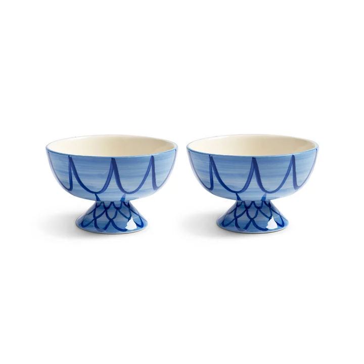 & klevering - Sirène Bowl, Ø 12.5 cm, blue (set of 2)