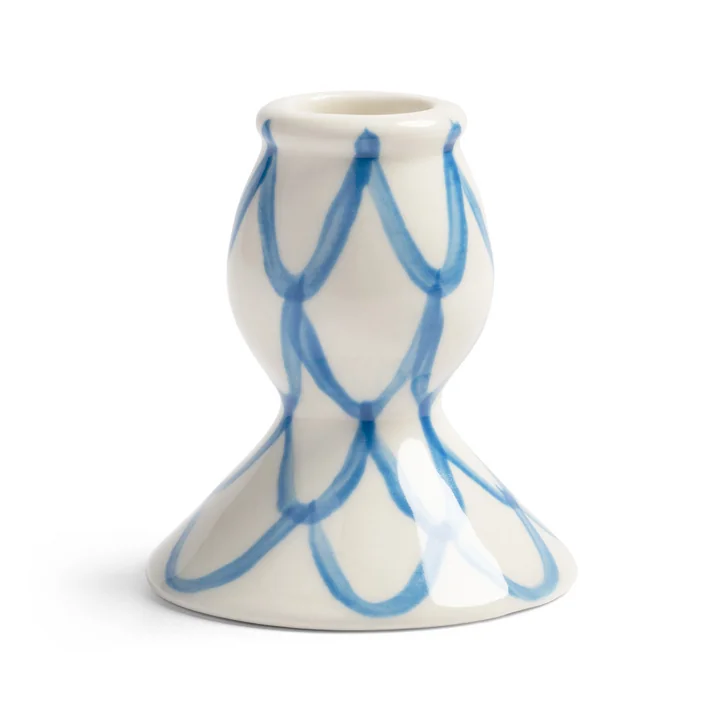 & klevering - Sirène candle holder, Ø 7 cm x 8 cm, blue