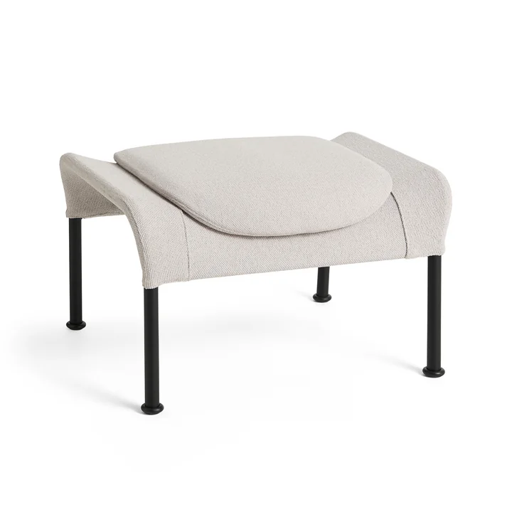 HAY - O2 ottoman, black / light gray (lift)