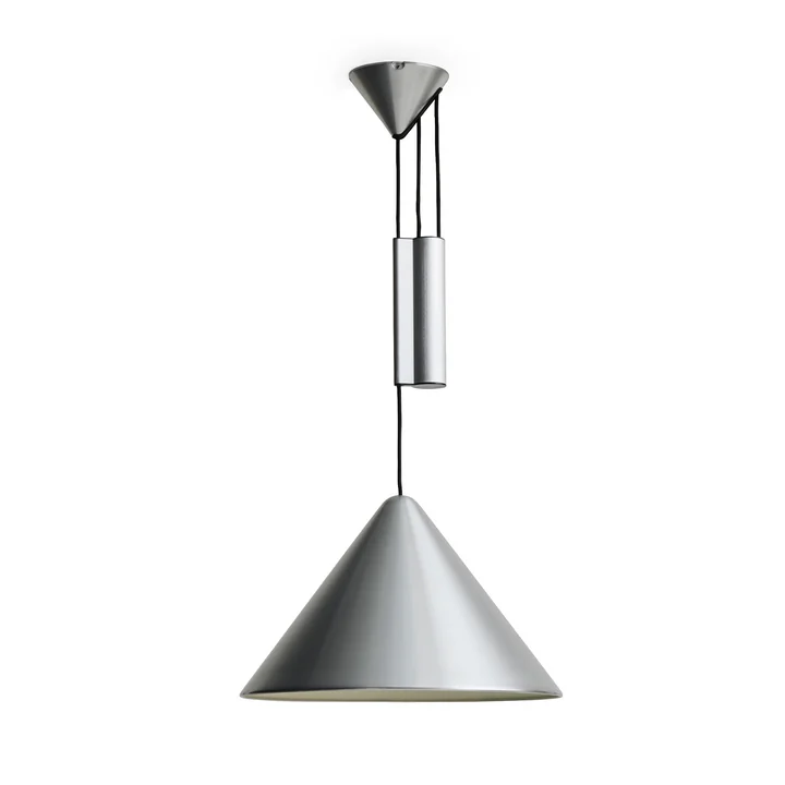 HAY - Compass Pendant light, Ø 43 cm, height-adjustable, brushed aluminum