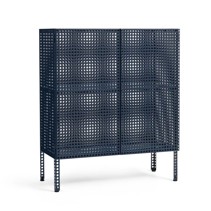 HAY - Perforated Cabinet M, steel blue