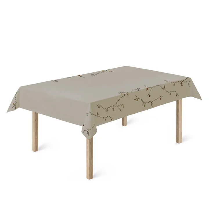 Kähler Design - Hammershøi Christmas tablecloth, sand, 150 x 220 cm