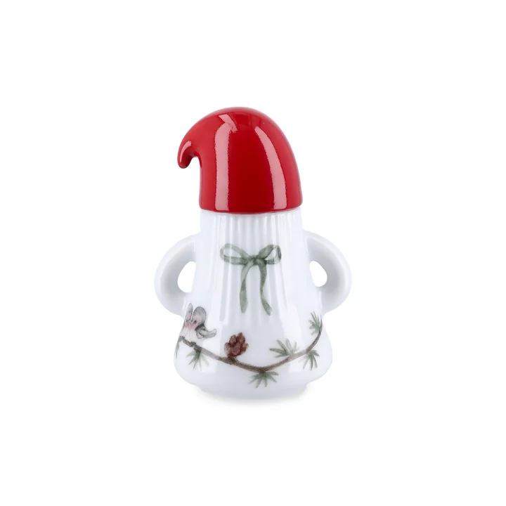 Kähler Design - Christmas Mother Elf Christmas figurine, Ø 6 cm, white / multicolored