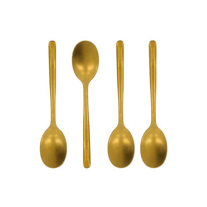 Nicolas Vahé - Spoon teaspoon, antique gold finish (set of 4)
