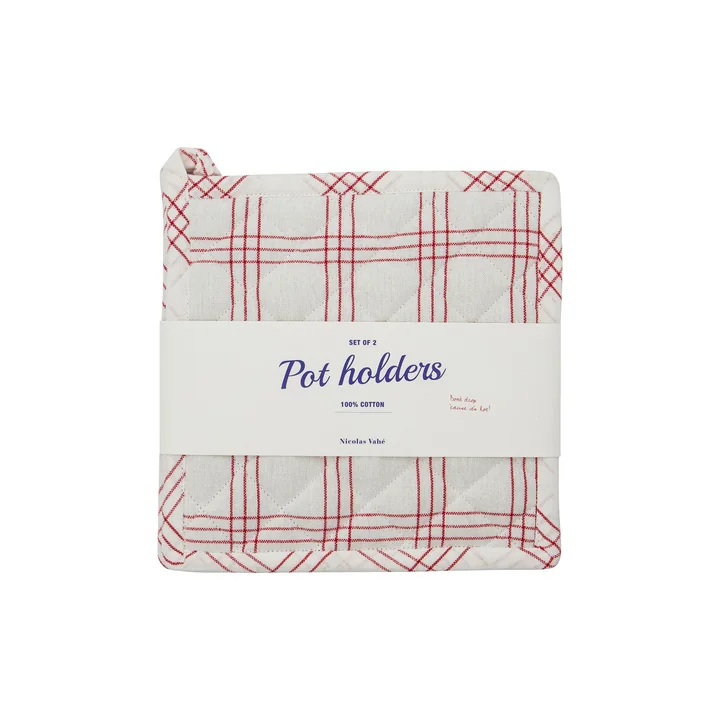 Nicolas Vahé - Chef pot holder, red (set of 2)