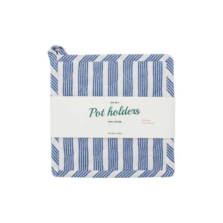 Nicolas Vahé - Chef pot holder, blue (set of 2)