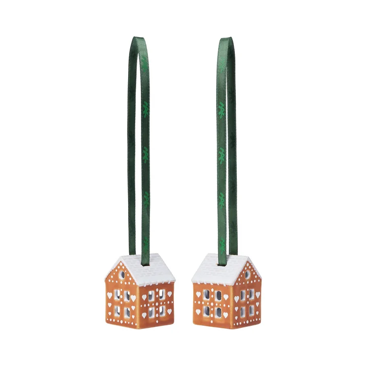 Kähler Design - Gingerbread Christmas ornament, brown (set of 2)