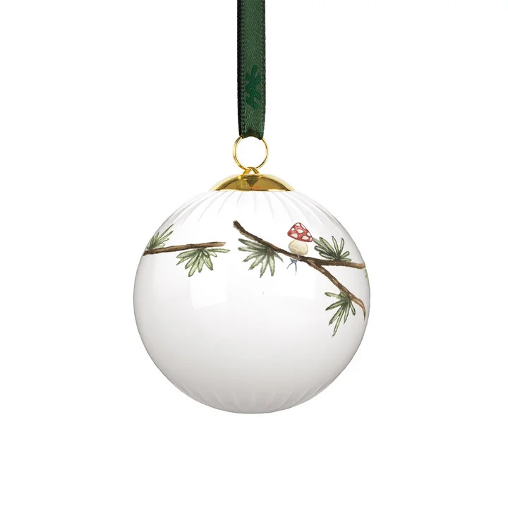 Kähler Design - Hammershøi Christmas bauble, white with decoration 2025