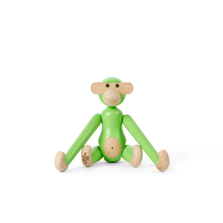 Kay Bojesen - Wooden monkey mini, light green