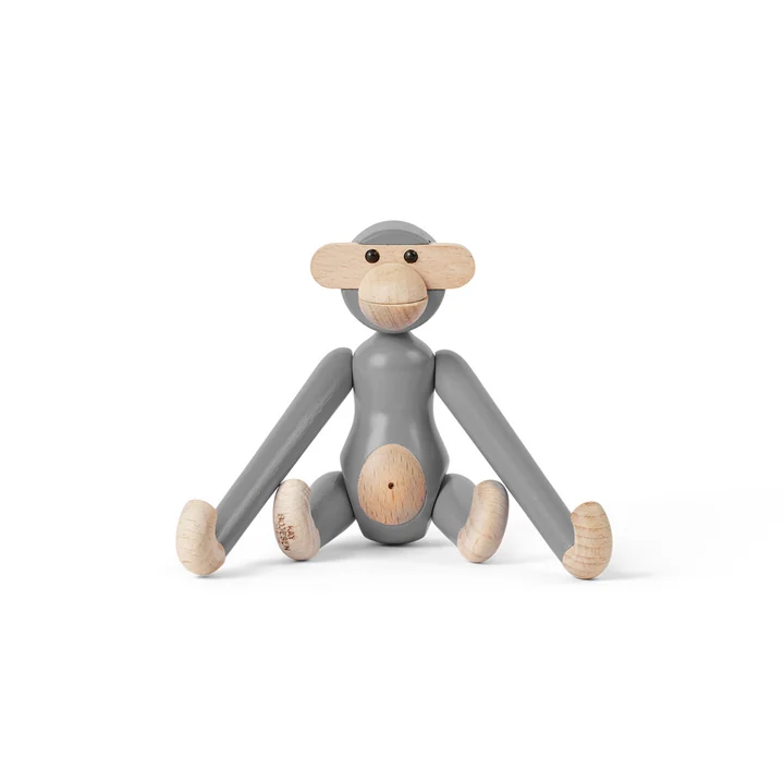 Kay Bojesen - Wooden monkey mini, gray