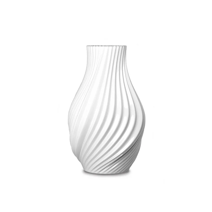 Lyngby Porcelæn - Twist vase H 18 cm, white