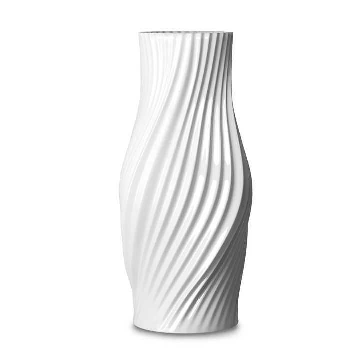 Lyngby Porcelæn - Twist vase H 31 cm, white