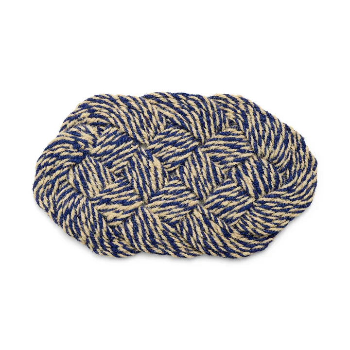 HAY - Coco doormat, swirl, blue / off-white