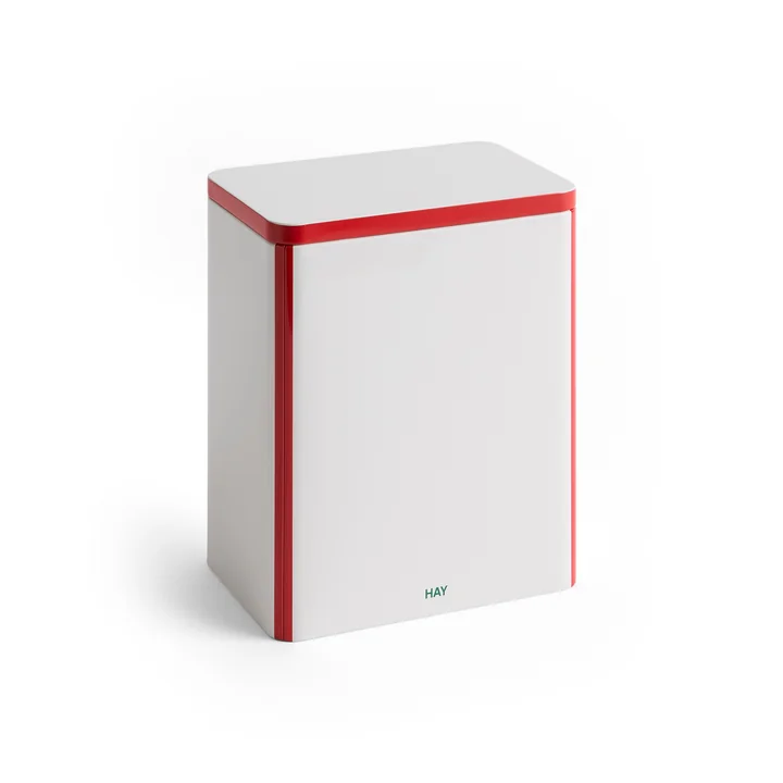 HAY - Tin Container L, red / off-white