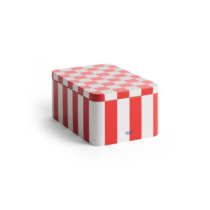 HAY - Tin Container S, red / off-white