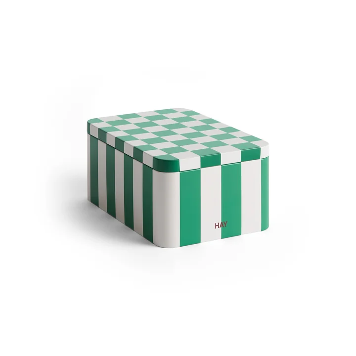 HAY - Tin Container S, green / off-white