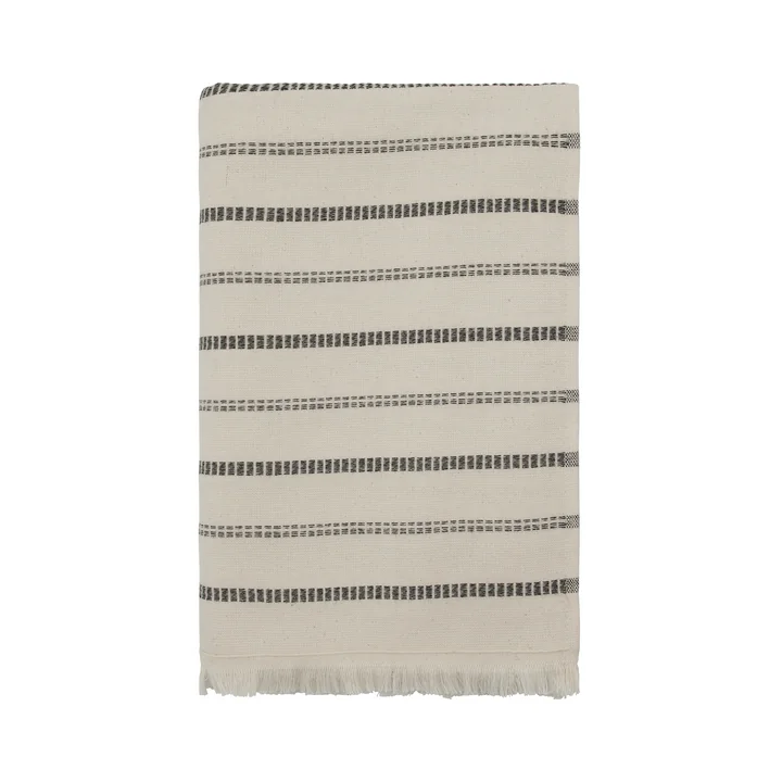 Meraki - True Towel, 140 x 70 cm, off-white / black